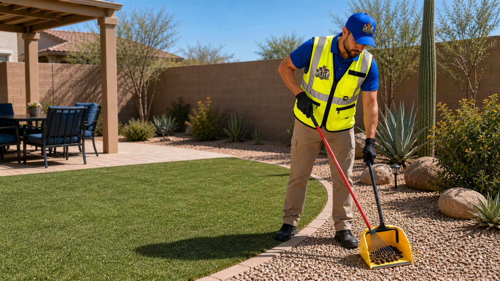 Elite Scoop Patrol branded dog poop removal service in Harvest