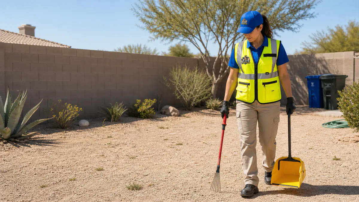 Elite Scoop Patrol branded dog poop removal service in Hastings Farms