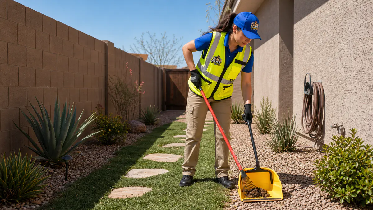 Elite Scoop Patrol branded yard service in Cortina