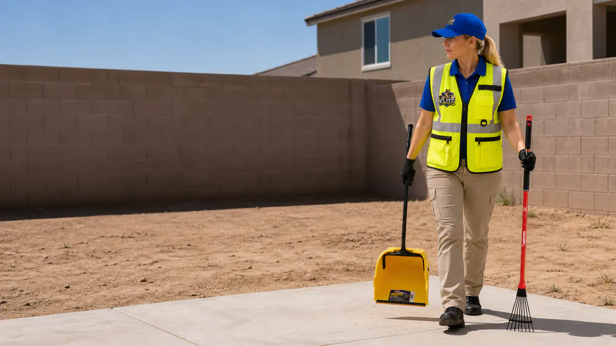 Elite Scoop Patrol branded dog poop removal service in Skyline Ranch